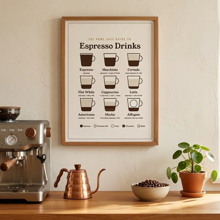 Espresso Drink Guide Poster