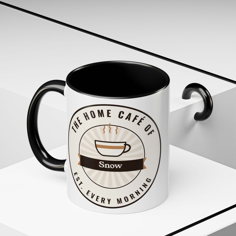 The Home Café Of… mug with the name Snow